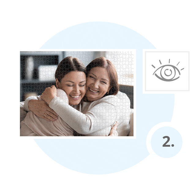 Seleciona o tamanho “1000 peças XXL”