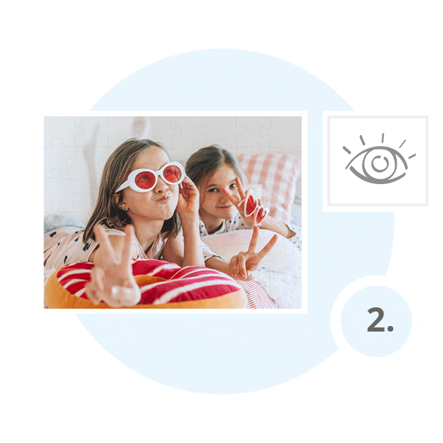 Escolhe o número de peças desejado e o layout