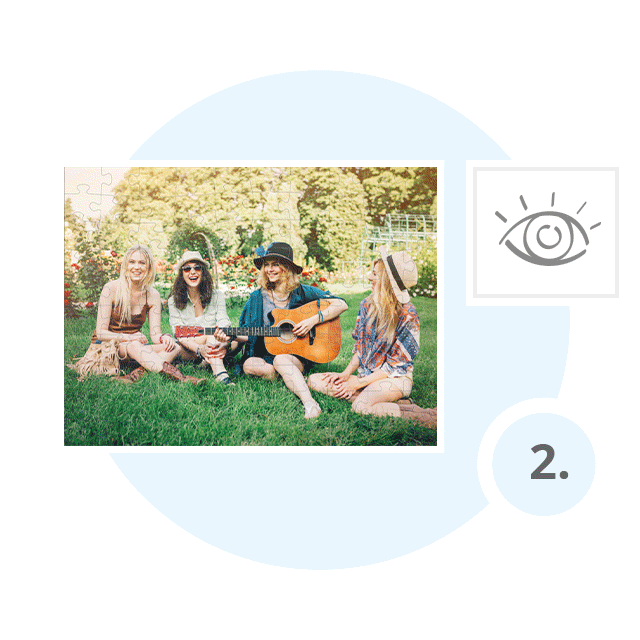 Criar um puzzle de fotografias de 100 peças - passo 2