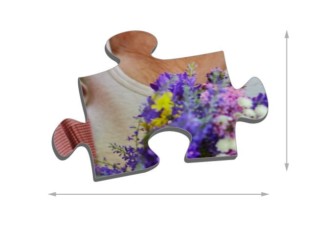 Tamanho das peças do puzzle