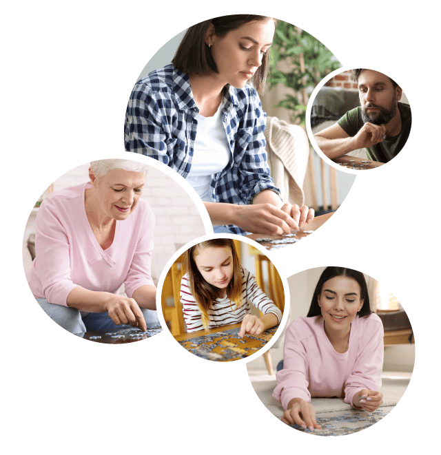 Meditação com o puzzle fotográfico