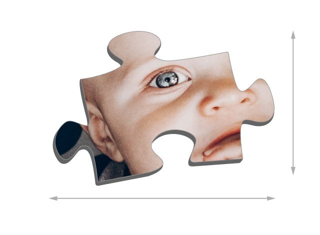 Tamanho das peças do puzzle: