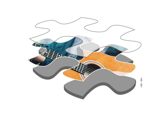 Puzzle de 100 peças espessura das peças do puzzle